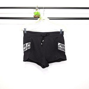 Puma Women's Black w/ Gray Logo Striping Shorts